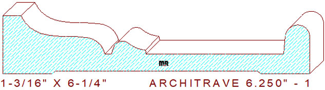 Architrave/Header 6-1/4" - 1 Architrave/Header 6-1/4" - 1