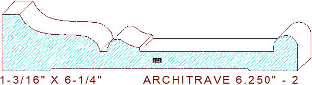 Architrave/Header 6-1/4" - 2 Architrave/Header 6-1/4" - 2