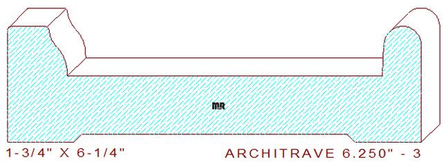Architrave/Header 6-1/4" - 3 Architrave/Header 6-1/4" - 3