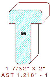 T-Astragal 1-7/32" - 1 T-Astragal 1-7/32" - 1