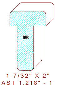 T-Astragal 1-7/32" - 1