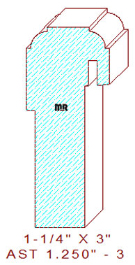 T-Astragal 1-1/4" - 3 T-Astragal 1-1/4" - 3