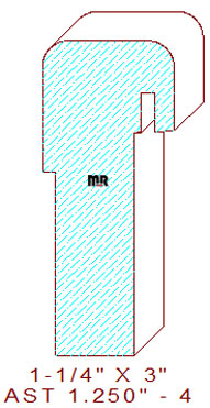 T-Astragal 1-1/4" - 4 T-Astragal 1-1/4" - 4