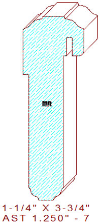 T-Astragal 1-1/4" - 7 T-Astragal 1-1/4" - 7