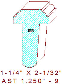 T-Astragal 1-1/4" - 9 T-Astragal 1-1/4" - 9