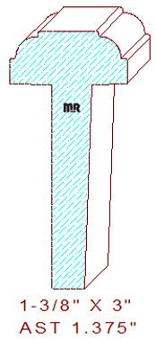 T-Astragal 1-3/8" T-Astragal 1-3/8"