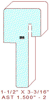 T-Astragal 1-1/2" - 2 T-Astragal 1-1/2" - 2