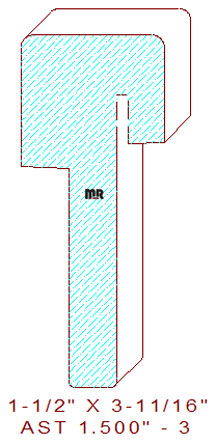 T-Astragal 1-1/2" - 3 T-Astragal 1-1/2" - 3
