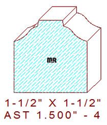 Astragal 1-1/2" - 4 Astragal 1-1/2" - 4