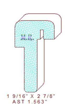T-Astragal 1-9/16" T-Astragal 1-9/16"