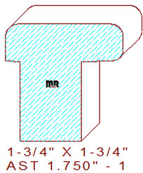 T-Astragal 1-3/4" - 1 T-Astragal 1-3/4" - 1
