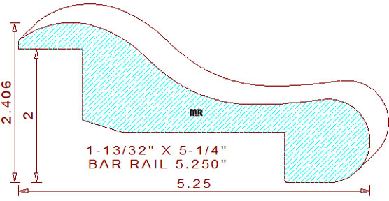Bar Rail 5-1/4" Bar Rail 5-1/4"