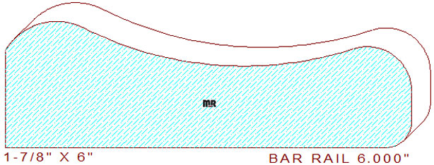 Bar Rail 6" Bar Rail 6"