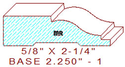 Baseboard 2-1/4" - 1 Baseboard 2-1/4" - 1