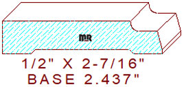 Baseboard 2-7/16"