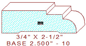Baseboard 2-1/2" - 10 Baseboard 2-1/2" - 10