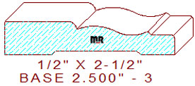 Baseboard 2-1/2" - 3 Baseboard 2-1/2" - 3