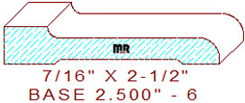 Baseboard 2-1/2" - 6 Baseboard 2-1/2" - 6