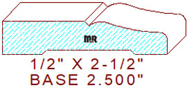 Baseboard 2-1/2"