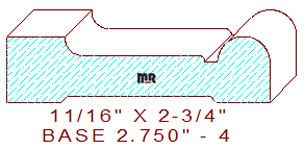 Baseboard 2-3/4" - 4 Baseboard 2-3/4" - 4