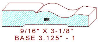 Baseboard 3-1/8" - 1