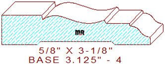 Baseboard 3-1/8" - 4 Baseboard 3-1/8" - 4