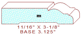 Baseboard 3-1/8"