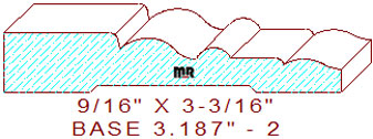Baseboard 3-3/16" - 2 Baseboard 3-3/16" - 2