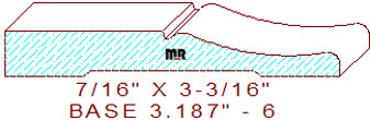 Baseboard 3-3/16" - 6 Baseboard 3-3/16" - 6