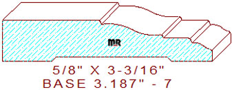 Baseboard 3-3/16" - 7