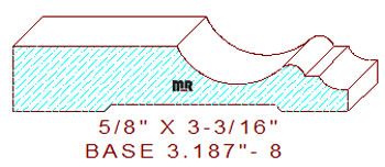 Baseboard 3-3/16" - 8 Baseboard 3-3/16" - 8