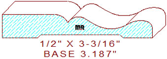 Baseboard 3-3/16"