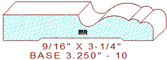 Baseboard 3-1/4" - 10 Baseboard 3-1/4" - 10