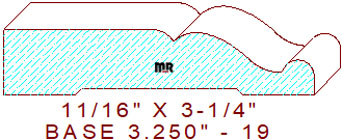Baseboard 3-1/4" - 19 Baseboard 3-1/4" - 19