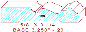 Baseboard 3-1/4" - 20 Baseboard 3-1/4" - 20