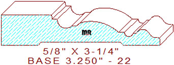 Baseboard 3-1/4" - 22 Baseboard 3-1/4" - 22