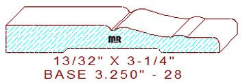 Baseboard 3-1/4" - 28 Baseboard 3-1/4" - 28