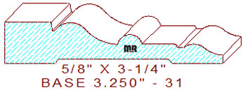 Baseboard 3-1/4" - 31 Baseboard 3-1/4" - 31