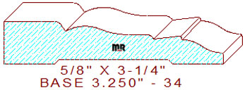 Baseboard 3-1/4" - 34 Baseboard 3-1/4" - 34