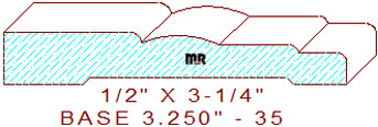 Baseboard 3-1/4" - 35 Baseboard 3-1/4" - 35