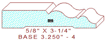 Baseboard 3-1/4" - 4 Baseboard 3-1/4" - 4