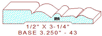 Baseboard 3-1/4" - 43 Baseboard 3-1/4" - 43