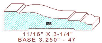 Baseboard 3-1/4" - 47 Baseboard 3-1/4" - 47
