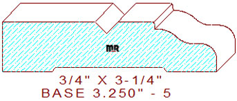 Baseboard 3-1/4" - 5 Baseboard 3-1/4" - 5