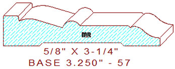 Baseboard 3-1/4" - 57 Baseboard 3-1/4" - 57