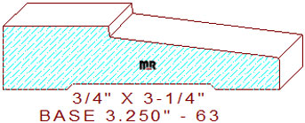 Baseboard 3-1/4" - 63 Baseboard 3-1/4" - 63