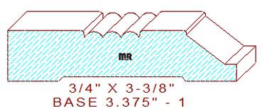 Baseboard 3-3/8" - 1 Baseboard 3-3/8" - 1