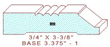 Baseboard 3-3/8" - 1 