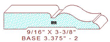 Baseboard 3-3/8" - 2 Baseboard 3-3/8" - 2