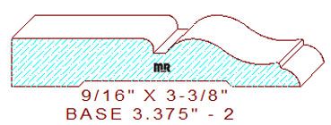 Baseboard 3-3/8" - 2